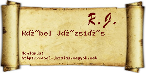 Rábel Józsiás névjegykártya